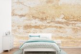Behang - Fotobehang Marmer - Zand - Textuur - Breedte 330 cm x hoogte 220 cm