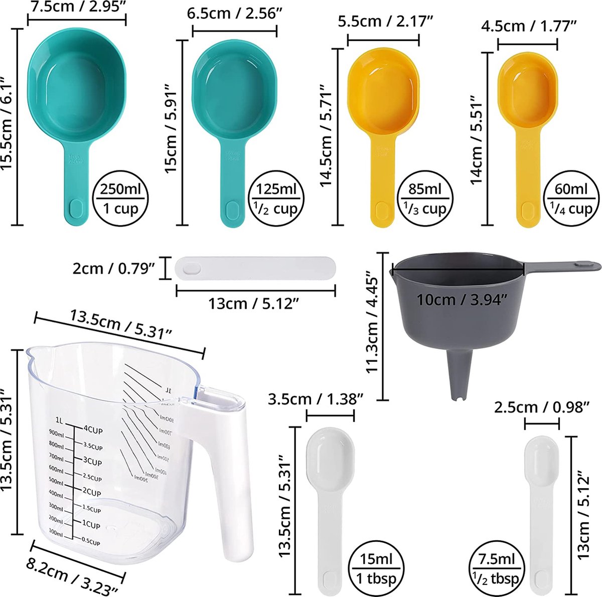 Ensemble De 5 Cuillères Doseuses En Acier Inoxydable, Cuillères Doseuses  Pour Mesurer Les Ingrédients Secs Et Liquides, Outil De Mesure De Cuisine  Pour La Cuisine Et La Cuisson Des Aliments