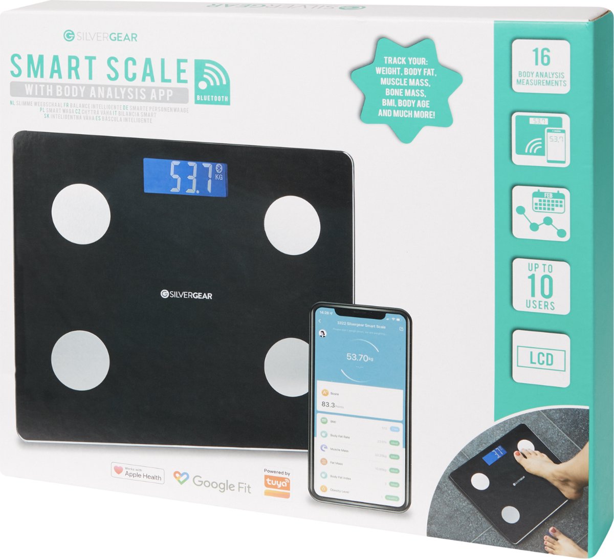 Slimme Weegschaal - Personenweegschaal - 16x Lichaamsanalyse ...