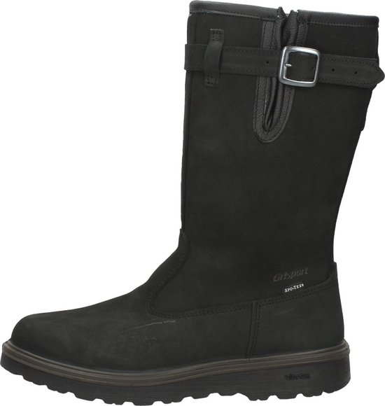 Zwarte Grisport outdoorlaars met gesp en rits, vibram zool