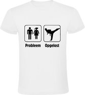 Probleem opgelost Heren T-shirt | taekwondo | vechtsport | hobby | relatie | gezin | gezeik | ruzie