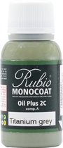 Rubio Monocoat Oil Plus 2C - Ecologische Houtolie in 1 Laag voor Binnenshuis - Titanium Grey, 20 ml