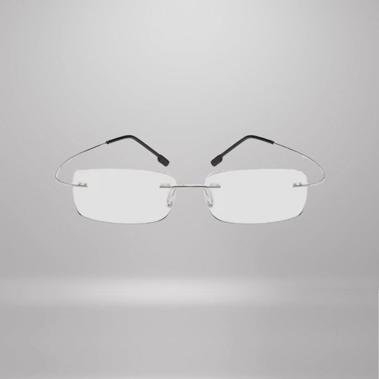 Lichtgewicht titanium leesbril met uniforme pasvorm - Sterkte +2.00 -  Zilver -... | bol.com