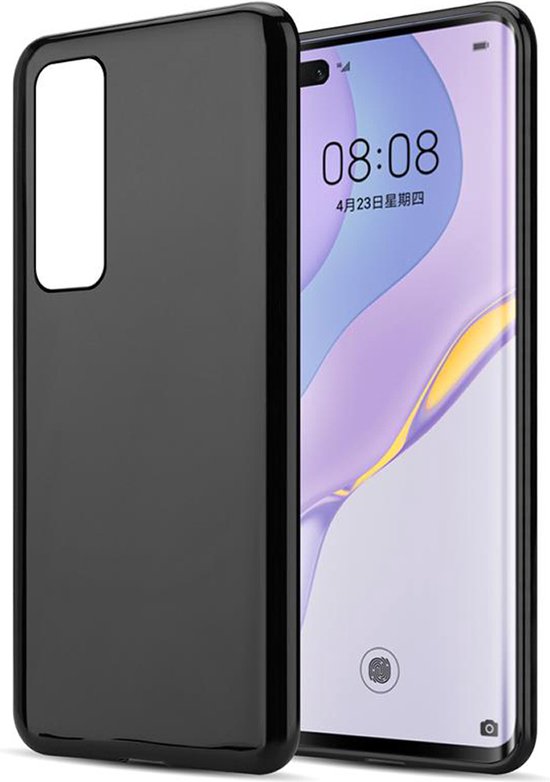Cadorabo Hoesje geschikt voor Huawei NOVA in CANDY ZWART - Beschermhoes