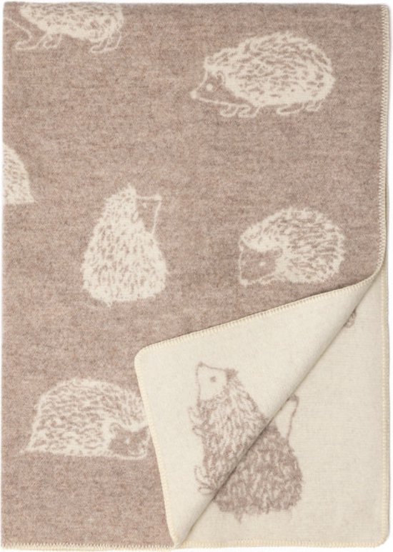 Marron doux  Couverture pour bébé motif hérisson - Maison - Laine