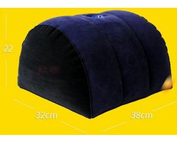 Inflatable Position Master sex kussen - blauw - voor wand vibrator - Prolink Novelties®