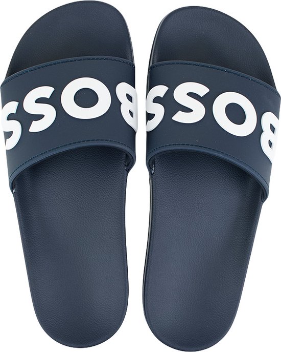 Hugo Boss BOSS chaussons relief logo contrasté bleu - 41