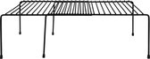 QUVIO Keukenkast organizer - Opbergrekje - Keuken organizer - Uitschuifbaar - Gootsteenkast organizer - Metaal - Zwart - 22,5 x 31,5 x 13,5 cm