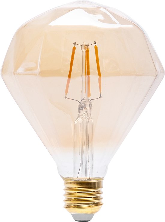 LED Lamp - Igia Glow Diamond - E27 Fitting - 4W - Warm Wit 1800K - Amber