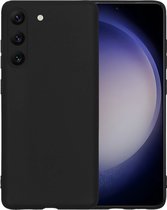 Hoesje Geschikt voor Samsung S23 Hoesje Siliconen Case Hoes - Hoes Geschikt voor Samsung Galaxy S23 Hoes Cover Case - Zwart