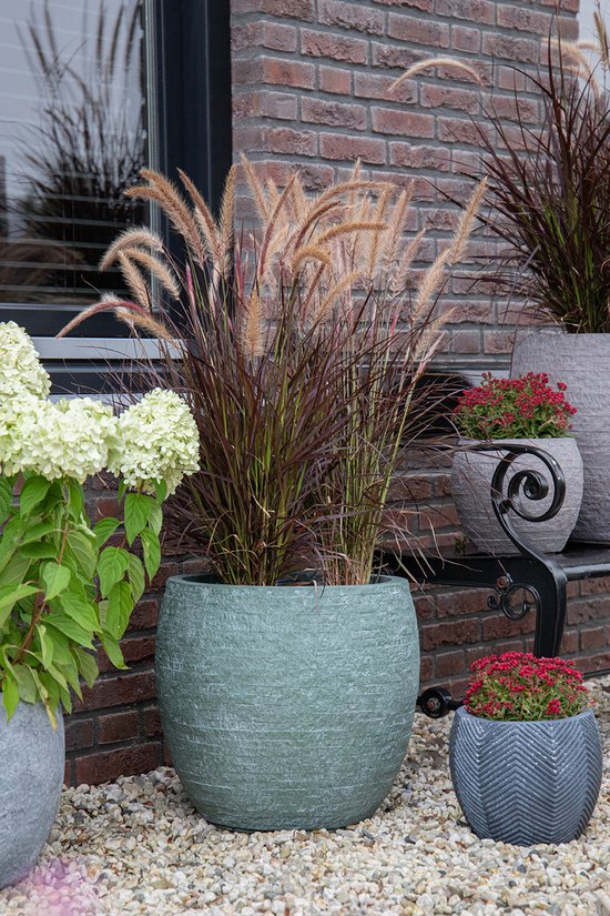 Bloempot Arizona Bullet Cypress Wash d44 x h39cm Groen bol