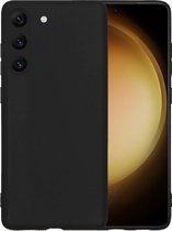 Hoesje Geschikt voor Samsung S23 Hoesje Siliconen Case - Hoes Geschikt voor Samsung Galaxy S23 Hoes Siliconen - Zwart