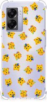 Doorzichtige Silicone Hoesje geschikt voor OPPO A77 5G | A57 5G Katten Emojis