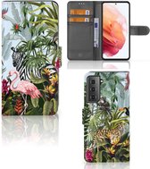 Telefoonhoesje met Pasjes geschikt voor Samsung Galaxy S21 Jungle