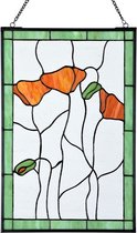 LumiLamp Glaspaneel Tiffany 5LL-5305 82*41 cm Groen Glas in lood Rechthoek  tulp... | bol.com