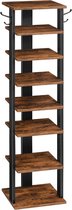Shoe Rack Plastic / schoenenrek \ Office Shelf Open Shelves - Bookcase, Bookshelf, Standing Shelf, Easy Mounting for Living Room Bedroom Kitchen 28 x 28 x 113 cm