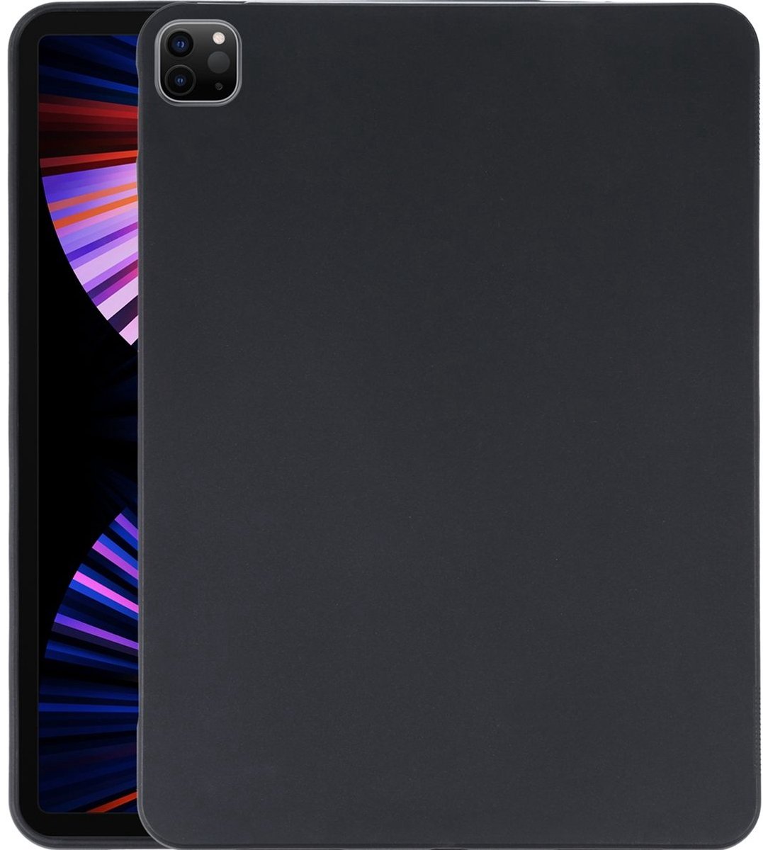 Mobigear Tablethoes geschikt voor Dunne Apple iPad Pro 12.9 Inch (2022) Hoes Flexibel TPU | Mobigear Basics Backcover | iPad Pro 12.9 Inch (2022) Case | Back Cover - Zwart