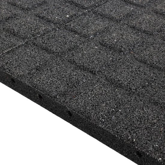 Rubber tegels 50 x 50 cm zwart - Het grootste online winkelcentrum