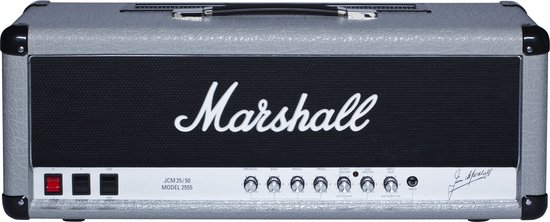 Foto: Marshall 2555x zilver jubilee head buizenversterker top voor elektrische gitaar