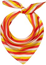 Apollo - Feest Bandana - Bandana sjaal - rood-wit-geel - one size - Bandana dames - Bandana Heren - Carnaval - Carnaval accessoires - Feestkleding Apollo