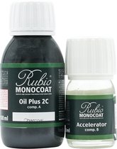 Rubio Monocoat Oil Plus 2C - Ecologische Houtolie in 1 Laag voor Binnenshuis - Charcoal, 130 ml