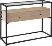 tectake - Table console buffet table d'appoint Reading - industriel - marron clair - 101.5x41.5x80.5cm - 404691