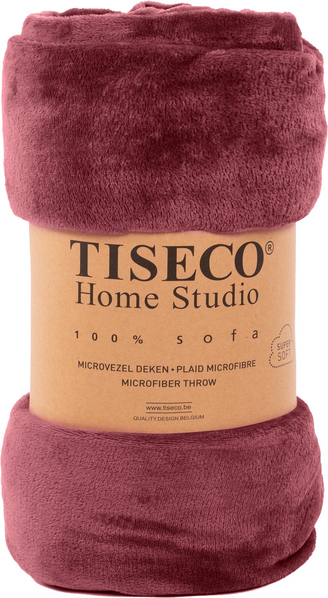 Tiseco Home Studio - Plaid COSY - microflannel - 220 g/m² - 240x220 cm - Granaatappel
