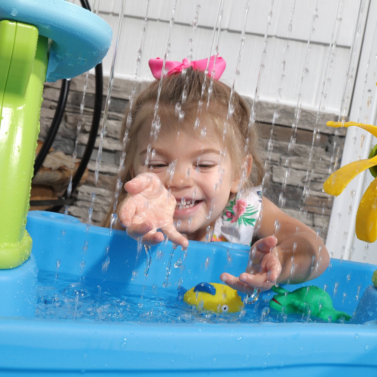 Step2 Double Showers Splash Watertafel - Incl. 11-delige accessoireset - - Waterspeelgoed voor kind - Activiteitentafel met water voor de tuin / buiten — afbeelding 5
