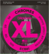 D'Addario ECB81 45-100 Chromes Flatwound Stainless Steel - Snarenset voor 4-string basgitaar