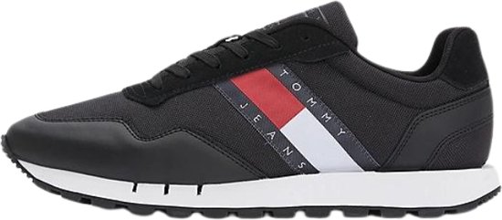 Tommy Hilfiger Retro Leather TJM Essential Heren Sneakers - Zwart - Maat 44  | bol
