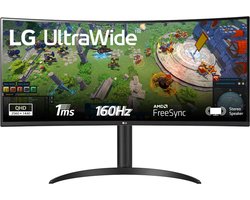 Lg 34wp65c-b 34´´ Uwqhd Tipo Panel Led 160hz Gebogen Gaming-monitor Transparant