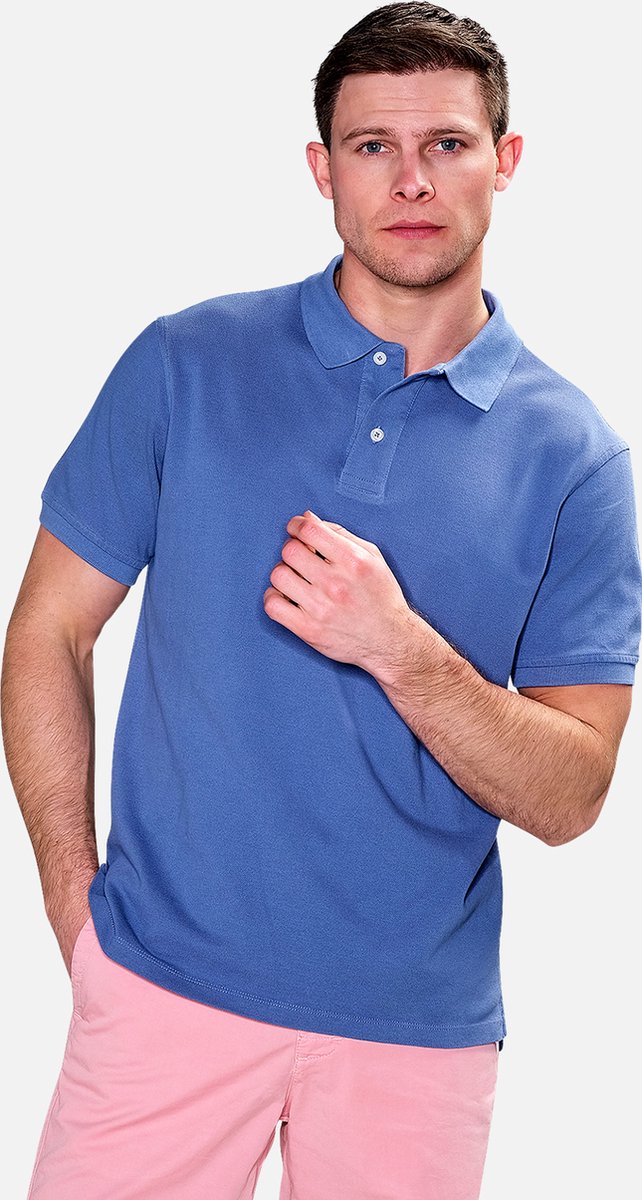 Steppin' Out Lente/Zomer 2023 Polo Shirt Short Sleeve Mannen - Regular fit - Katoen - Blauw (3XL)