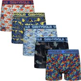 Heren katoenen boxershorts Gianvaglia dierenprint 5-pack XL