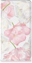 Stand Case Hoesje Cadeau voor Mama Geschikt voor Samsung Galaxy S23 Plus Smart Cover Mooie Bloemen