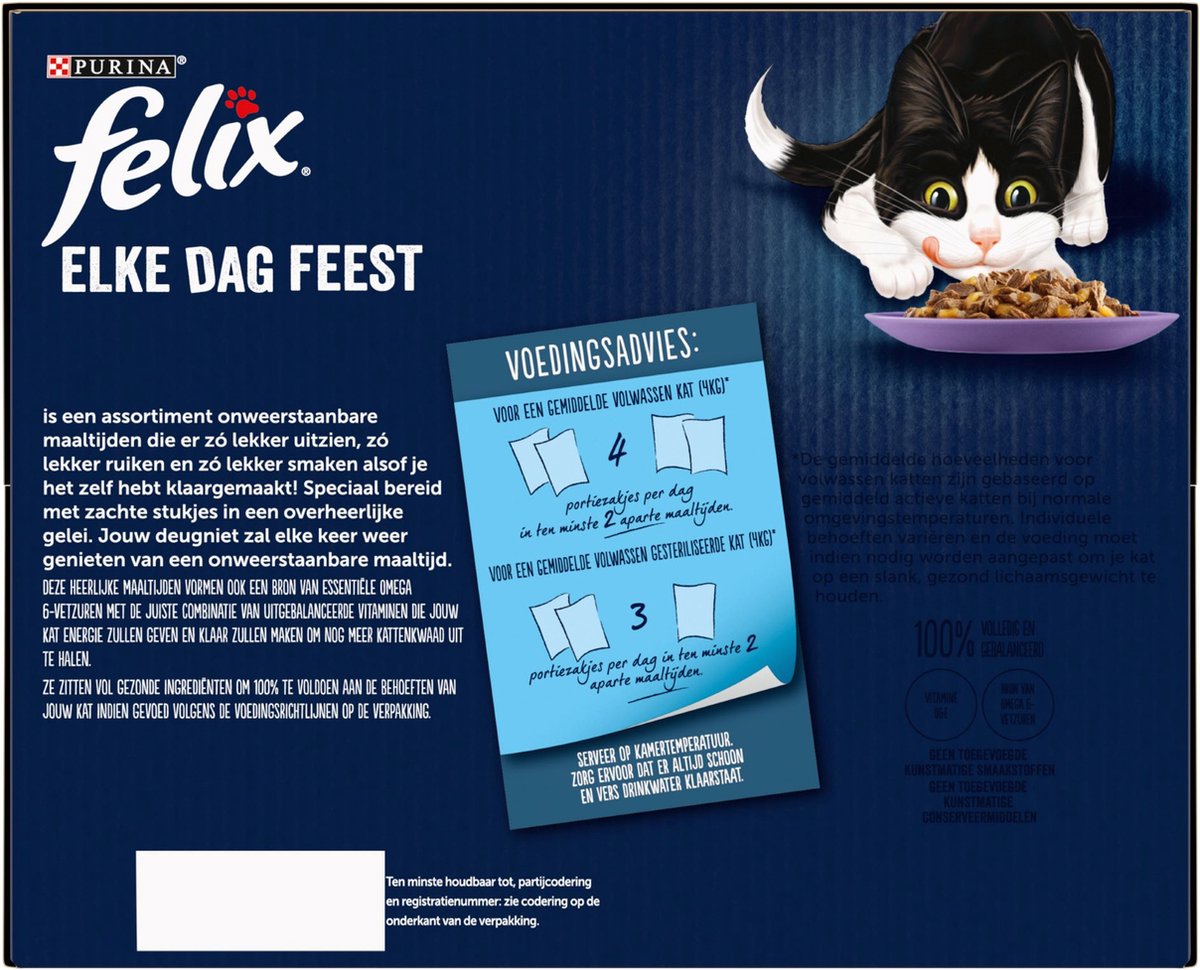 Felix Every Day Fête Farm Sélection en gelée - nourriture humide pour chat  - 44 x 85g