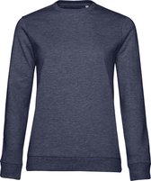 Sweater 'French Terry/Women' B&C Collectie maat XL Heather Donkerblauw/Navy
