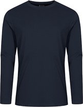 Donker Blauw t-shirt lange mouwen merk Promodoro maat 5XL