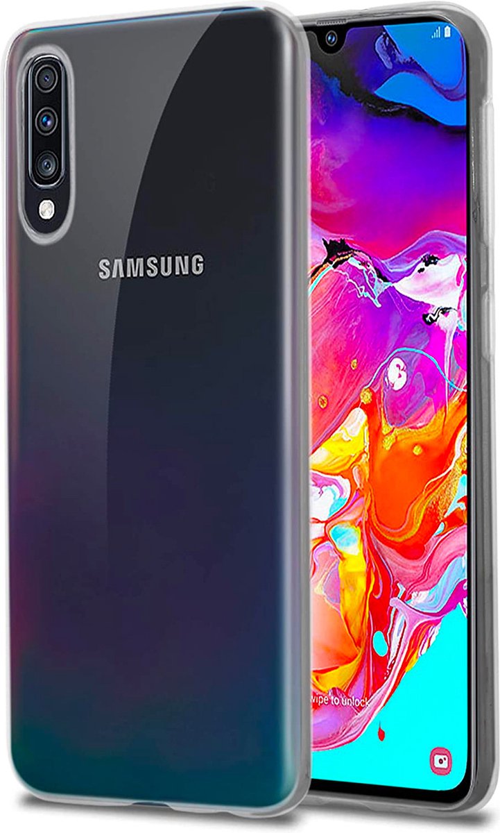 Samsung A70 Hoesje Transparant Siliconen Hoes Case Cover - Samsung Galaxy A70 Hoesje extra stevig