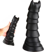 Lusty XL Buttplug Diablo - M - 22,5 x 5,5 cm - Met Zuignap - Monster Dildo - Geribbelde Anaalplug - Anal toys - Anale Speeltjes - Sexspeeltjes - Sex Toys