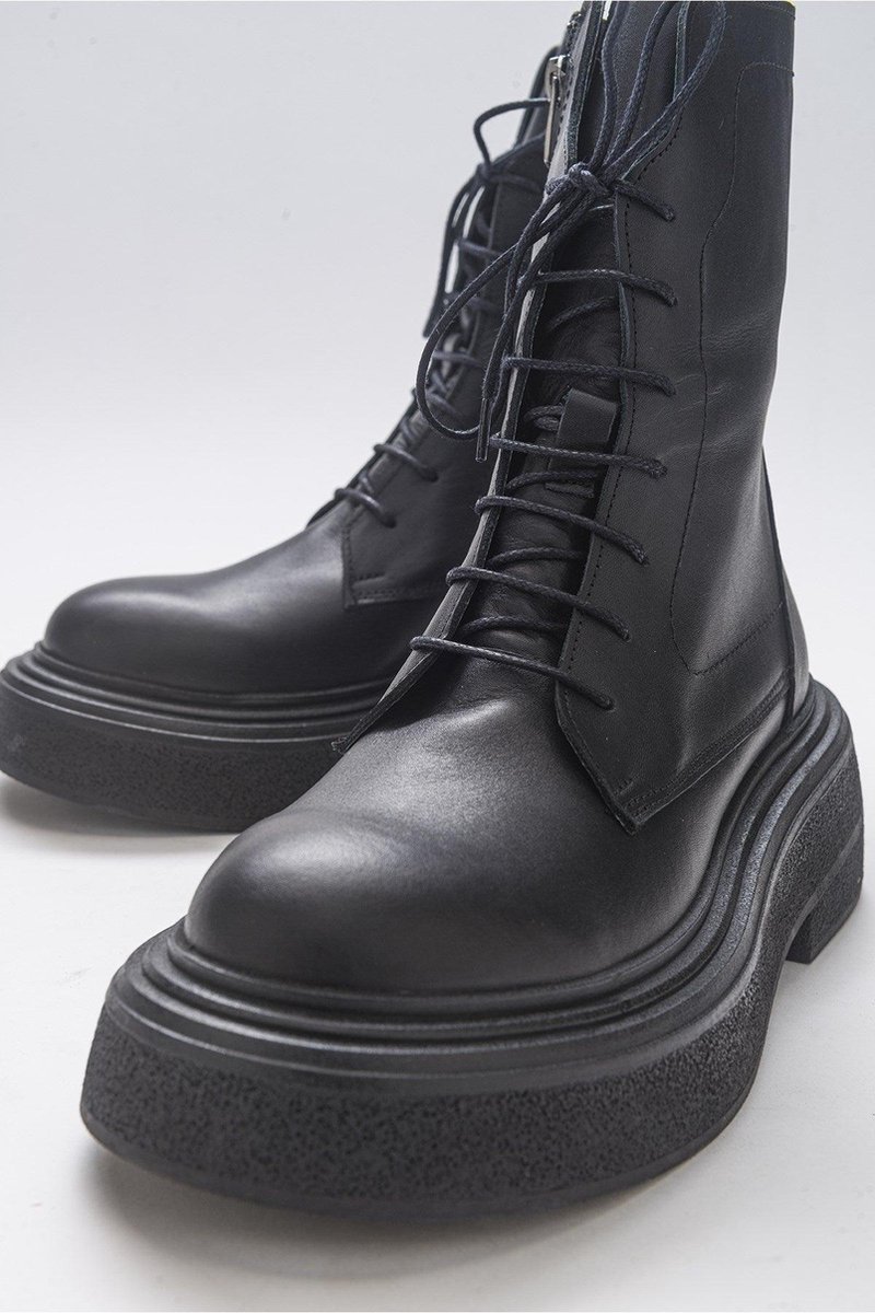 Pearl black Boots Real Leather