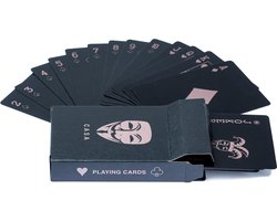 Waterdichte Speelkaarten – Luxe & Flexibel – Zwarte Speelkaarten/Pokerkaarten met Rosé Accenten Waterdichte Speelkaarten – Luxe & Flexibel – Zwarte Speelkaarten/Pokerkaarten met Rosé Accenten