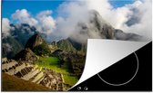 KitchenYeah® Inductie beschermer 81.2x52 cm - Berg - Machu Picchu - Peru - Kookplaataccessoires - Afdekplaat voor kookplaat - Inductiebeschermer - Inductiemat - Inductieplaat mat