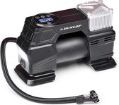 Compresseur d'air numérique Dunlop - Pompe à pneu 150PSI / 10Bar - Incl. 3 Attachements - Affichage LED Numérique - Zwart