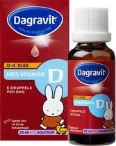Dagravit Kids Vitamine D Aquosum - Vitamine D speelt een rol bij de botaanmaak - Nijntje - 25 ml