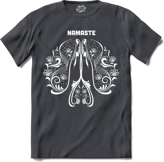 Namaste | Relax - Yoga - Yoga mat - T-Shirt - Unisex - Mouse Grey
