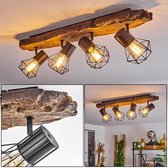 BELANIAN Plafonnier en bois - Lampe loft design en bois foncé - Plafonnier en bois foncé - Plafonnier en bois de salon - Éclairage de pièce