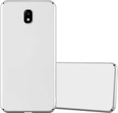 Cadorabo Hoesje geschikt voor Samsung Galaxy J7 2017 in METAAL ZILVER - Hard Case Cover beschermhoes in metaal look tegen krassen en stoten