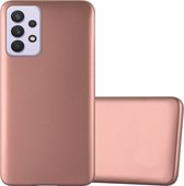 Cadorabo Hoesje geschikt voor Samsung Galaxy A33 5G in METALLIC ROSE GOUD - Beschermhoes gemaakt van flexibel TPU silicone Case Cover