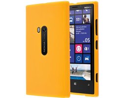 Cadorabo Hoesje geschikt voor Nokia Lumia 920 in JELLY GEEL - Beschermhoes gemaakt van flexibel TPU silicone Case Cover