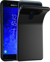 Cadorabo Hoesje voor Samsung Galaxy J3 2018 in ZWART - Beschermhoes gemaakt van flexibel TPU Silicone Case Cover